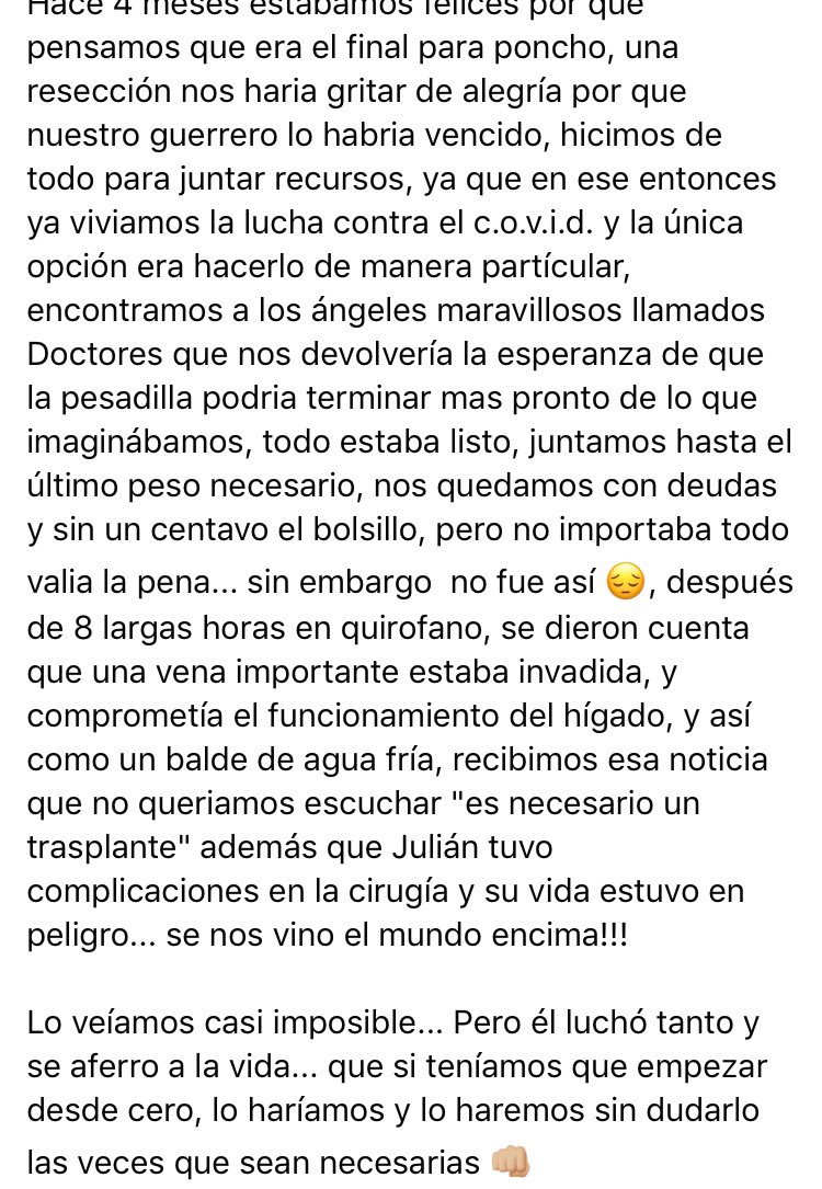 MayAlva13's tweet photo. 7 días para vencer a poncho , así le llama Julián a su tumor , estamos muy cerca de lograrlo pero aún requerimos de su ayuda dona ,compra un boleto para alguna dinámica,comparte,difunde todo suma 🙏🏻💛
#todosunidosporjulian 
@NARIZROJAAC @jorgegarralda @ https://t.co/Ln5o586lEj