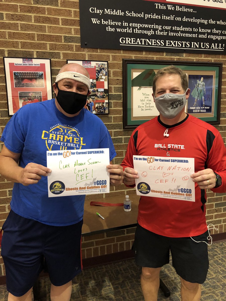 ClayTrojans's tweet photo. Trick or Treat! Clay Staff movin’ our feet for @CarmelEdFdn and #GGGO Thanks to Joy for a “Boo-tiful” Pilates class! https://t.co/VflEboL4ix