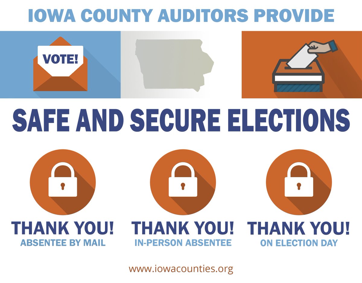 THANK YOU, Iowa County Auditors, for your perseverance and determination to bring Iowans safe and secure elections!