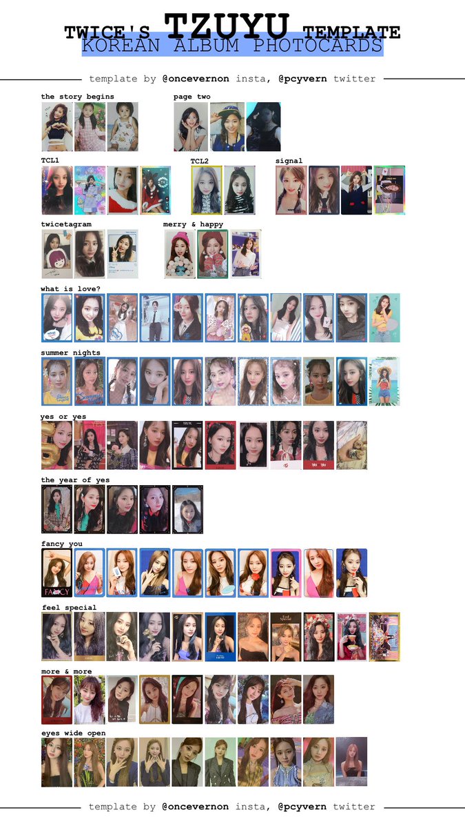 Bella Updated Twice Korean Album Photocard Templates With The New Eyes Wide Open Photocards I Ve Made Them Solo Cards Only And Am Doing A Separate Template For Units All Members