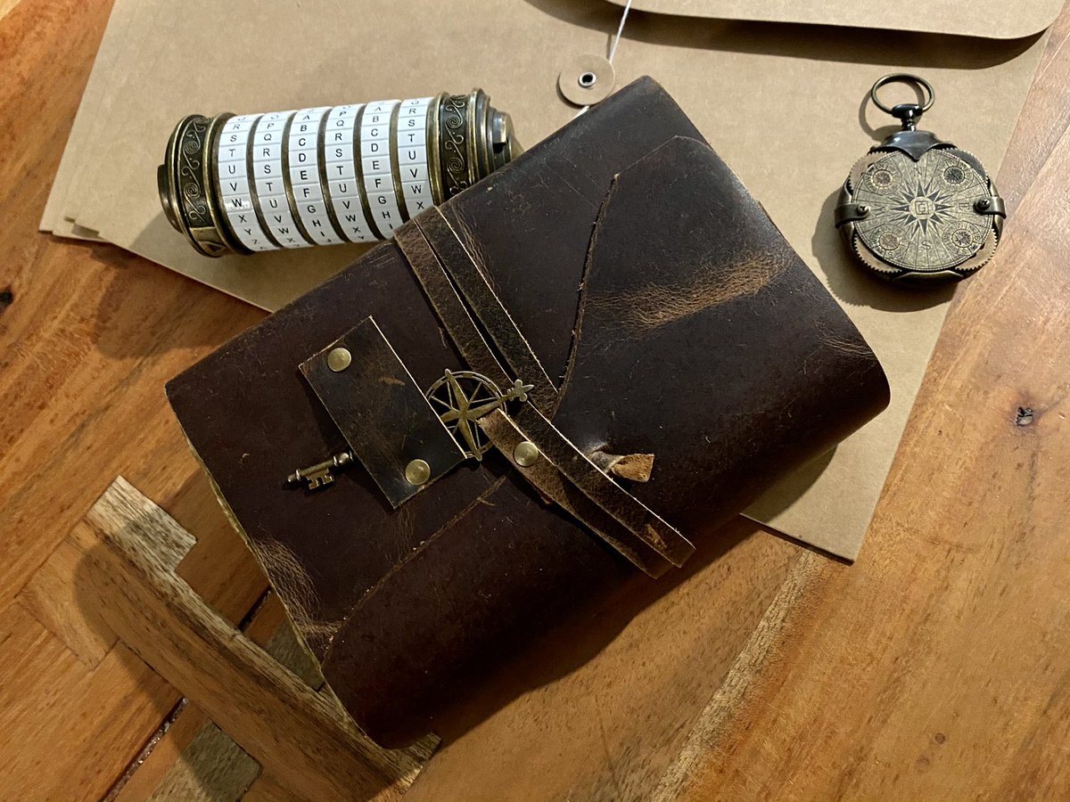 marquiscote's tweet photo. Escape chest project: Story and puzzle design in progress, picked up some great items. Journal crafting is underway. It’ll be a key piece of the adventure. #escaperoomdesign #escapegames #gamedesign https://t.co/v9mNAIdvOU