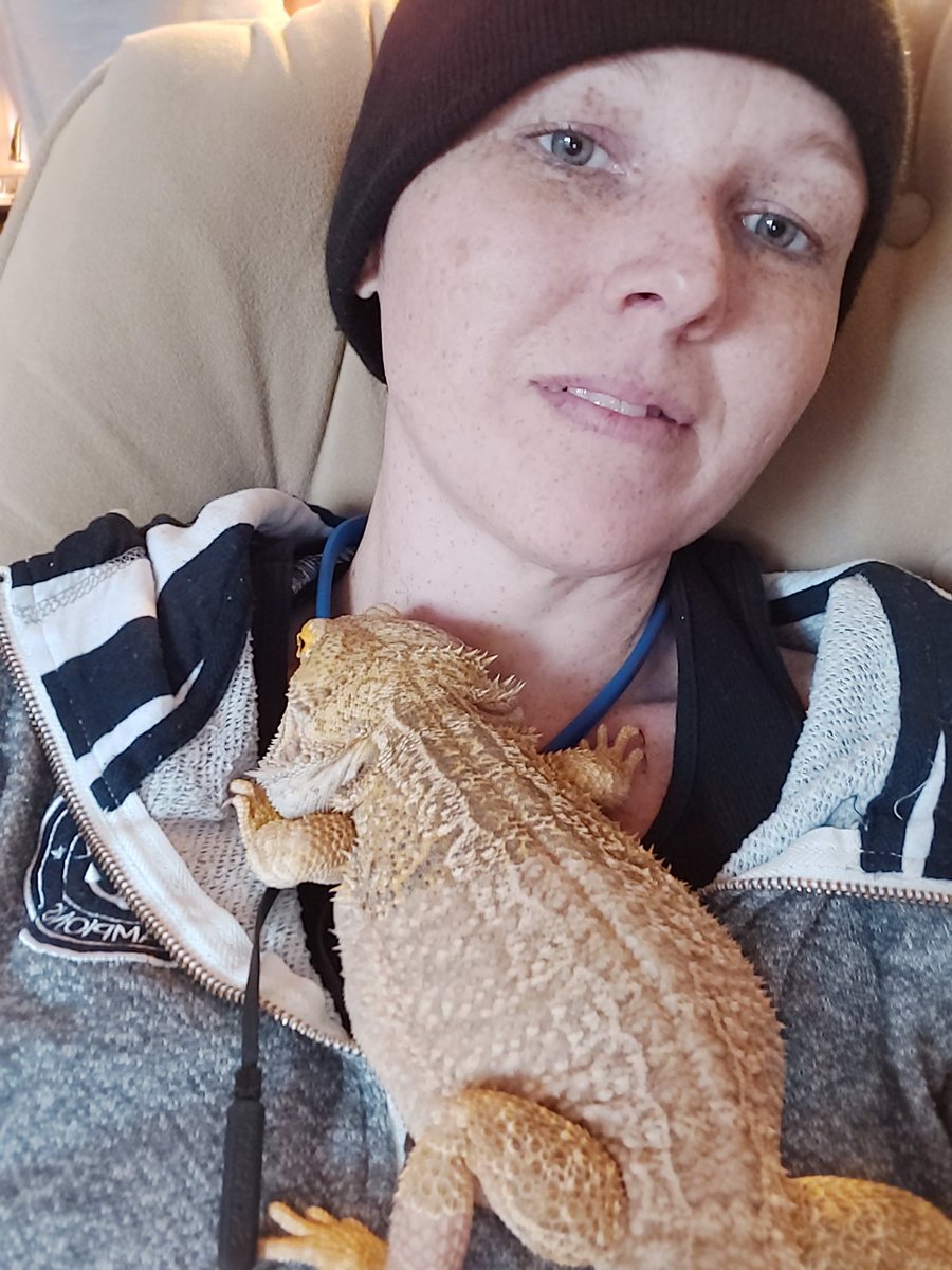 Brit36871561's tweet photo. Baby sitting my nephews dragon. He got closer and closer lol
This guy loves to cuddle https://t.co/1wR1a9MXvq