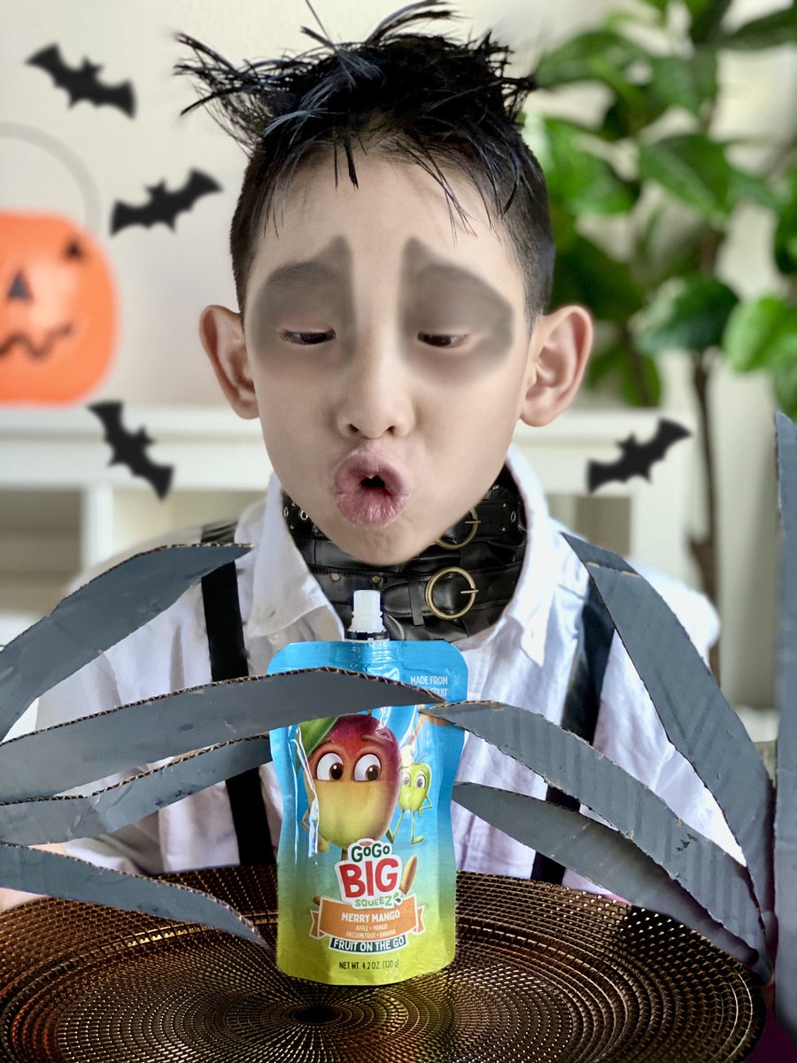 That moment when you realize your kid’s homemade costume is more for looks and not practical for snacks! 🤣🤣 Can You guess who he’s suppose to be?! Bonus points if you can spot electrical tape!🤣 #halloweencostume #EdwardscissorHands #homemadecostume #costumeideas #motherhood