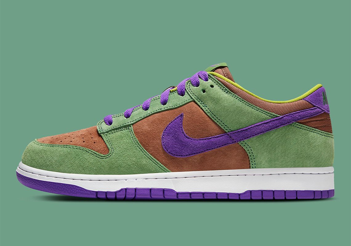 green and purple dunks