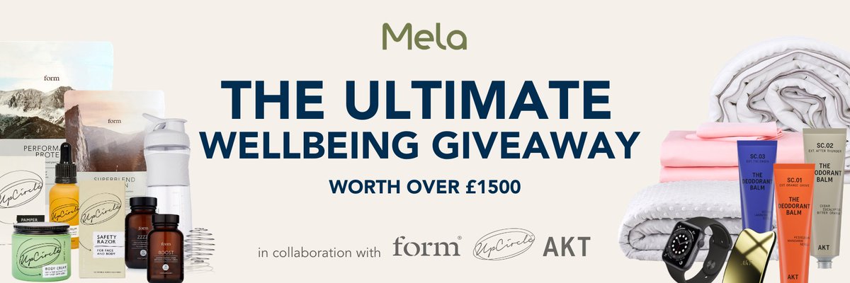 aeyla_official's tweet photo. OUR BIGGEST GIVEAWAY YET!✨
ENTER NOW to WIN the Ultimate Wellbeing Prize worth over £1500! Including the new Apple Watch Series 6, a Mela Bedding Bundle, and more! PLUS, get the chance to win exciting runner-up prizes! https://t.co/dZoPx0OIxz
*GIVEAWAY CLOSES 12.11.20 at 12AM* https://t.co/1X1T6YYMFO