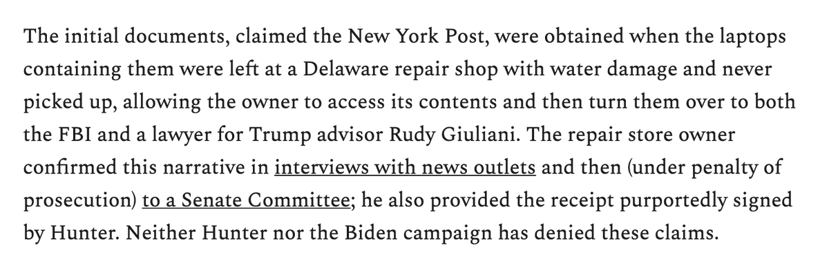 Glenn, in his past little screed on this topic, called the Post's description "bizarre at best." Now he's demanding that Biden refute them rather than the Post prove them.
