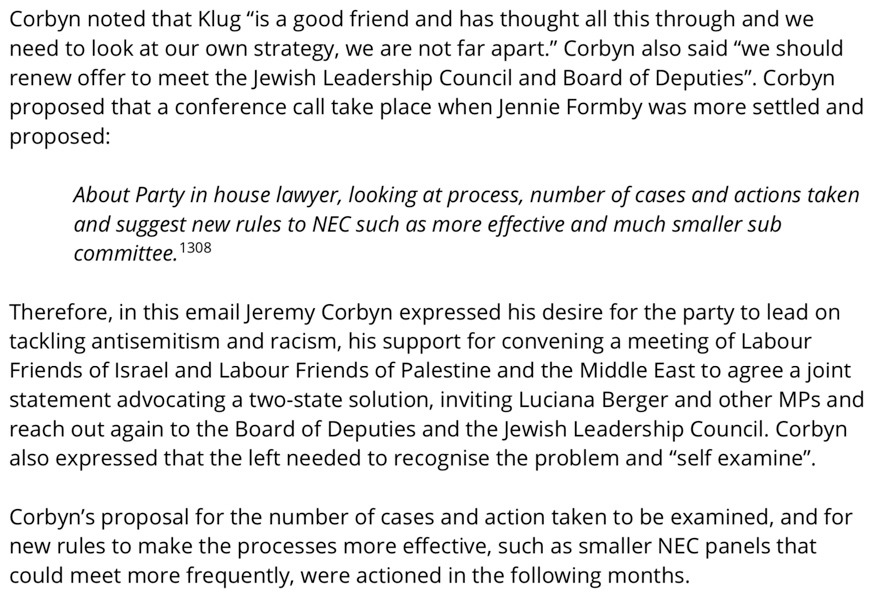 16. Corbyn did an interview with Jewish News in which he said he’d asked new General Secretary Jennie Formby to make tackling antisemitism her first priority. April 2018:  #LabourLeaks include Corbyn and John McDonnell emails outlining proposals to tackle antisemitism.