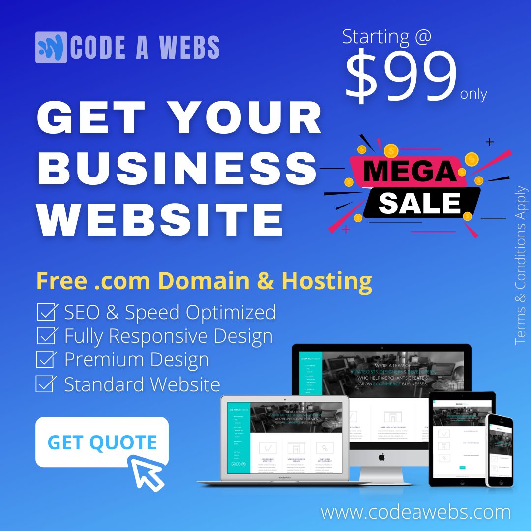 codeawebs's tweet photo. Get pro looking website 4 your Business with free .com Domain & Hosting
GET FREE QUOTE NOW
*Terms & Conditions Apply
#codeawebs #seo #business #webdevelopment #digitalmarketing #website #webdesign #websitedesign #marketing #ecommerce #entrepreneur #socialmedia #web #codeawebsite https://t.co/GHjUhYVlwT