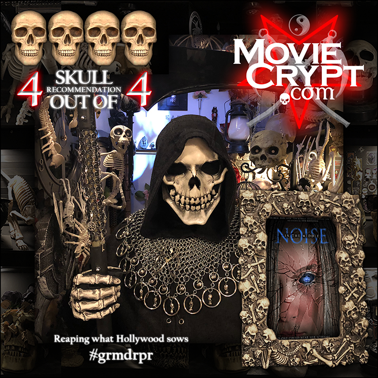 Terror_Films's tweet photo. MOVIE CRYPT gives NOISE IN THE MIDDLE 4 out of 4 skulls!! You can watch the film NOW on @KingsofHorror! @mesejohn @iamtarabuck @JulietteJeffers @TomKonkle #noiseinthemiddle #kingsofhorror #moviecrypt #terrorfilms #nowstreaming #horrormovies #halloween https://t.co/zzOY4dhhd3