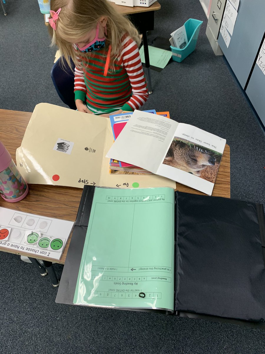 primarybyjess's tweet photo. Really enjoyed going into kindergarten today!! They were making goals on how many books they will read during independent reading! @EhrhardtKISD @KleinISD @KISD_Literacy @TCRWP #goals #tcrwp #EagleFam https://t.co/5VJRqYNnPo