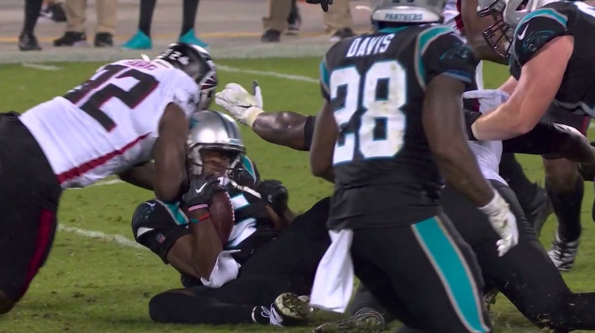 Falcons DE Charles Harris gets ejected after a late hit on Teddy Bridgewater @brgridiron https://t.co/nK8a9W7bBJ