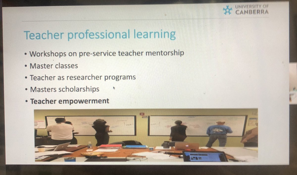Great keynote with Barney Dalgarno, <a href="/UniCanberra/">University of Canberra</a>, at today’s conference. Empowering teachers through #leadershipagility &amp; promoting #teacherresearch on practice. How do we effectively bridge teaching &amp; theory meaningfully? Hear the discourse - engage in proximal experience!
