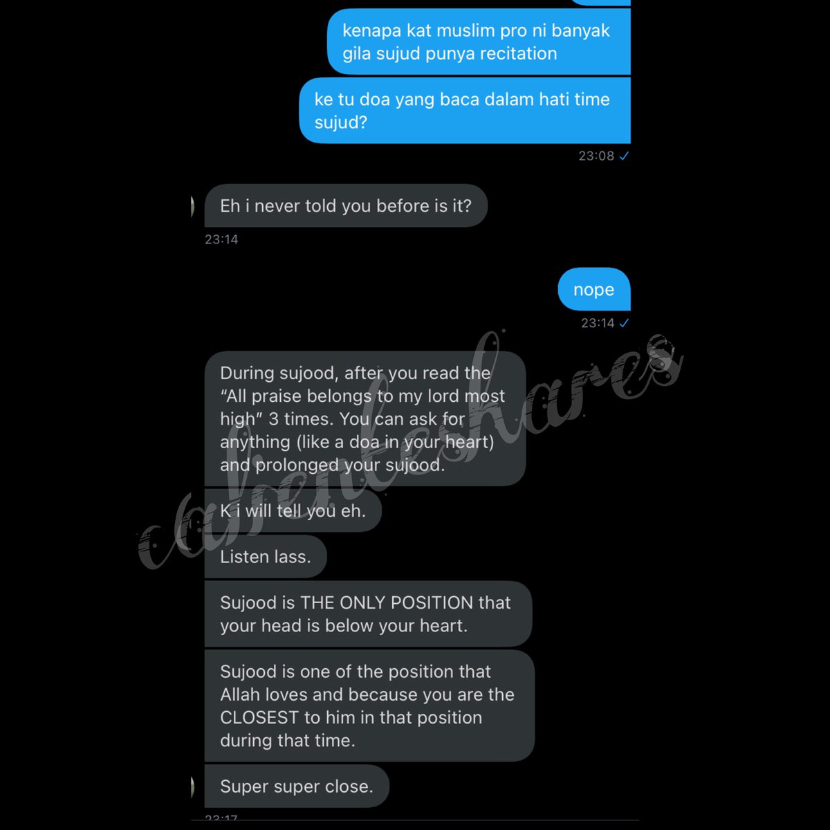 did you know you can ask for anything during your last sujud in salah?*doa dalam hati, not lafaz