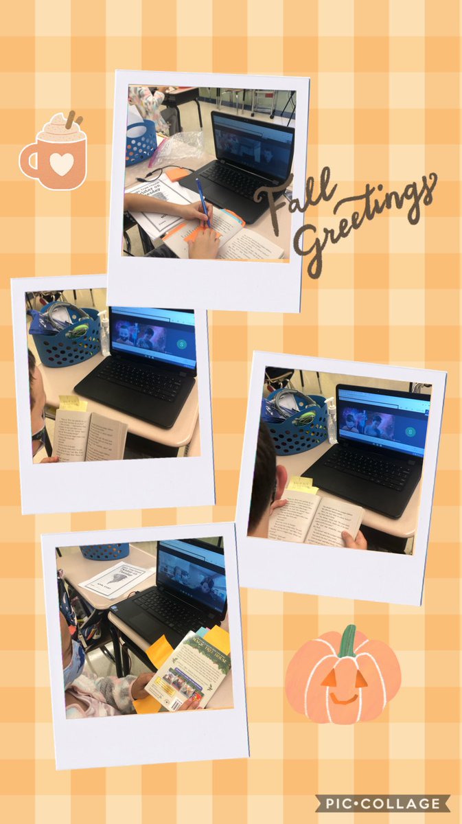 GiulianaClass's tweet photo. We used Google Breakout Rooms and reading partnerships to read/discuss Chap 4 in our Magic Treehouse book. Students used post-it notes to monitor their thinking. It was great to see and hear the students discussing the chapter...just like the good old days 😉⁦@LMTSD_PRES⁩ https://t.co/u2QmD56pLO