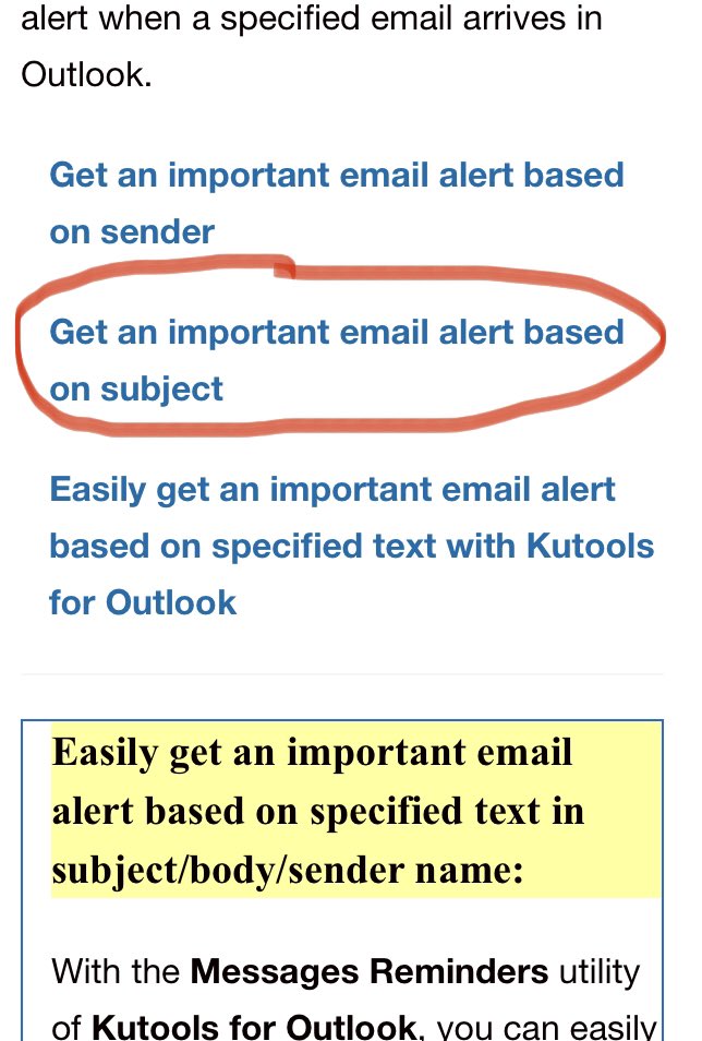 To create an Outlook email alert, see here:  https://bit.ly/3e79fdz . If you use Gmail, downloadable widgets can even let you forward emails containing important words like “internship” or “interview” via text msg (see  https://bit.ly/3jCA8Hr ). /6