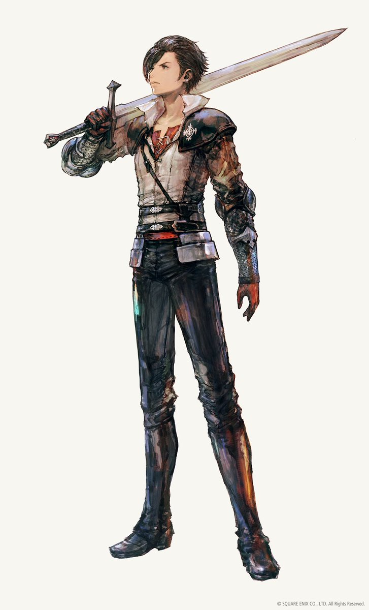 Maybe this can be examined further if we look at the characters.Let's start with Clive, presumably the main character.I've seen a few people note that this character looks like Squall, but more bland. That seems pretty accurate.The entire look, from the pauldrons to the-