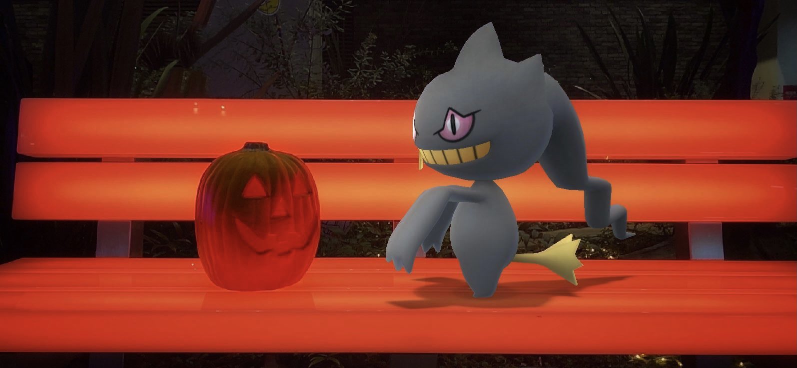 まっと Matt ポケモンgo 難波 Ci Ronnu P チロさん ありがとうございます 色がどんどん変わる不思議なベンチがあったのでオレンジ色の時狙って撮ってみました 紫と黒でも良い感じ ジュペッタ大活躍です T Co Mhqj2cs2tp Twitter
