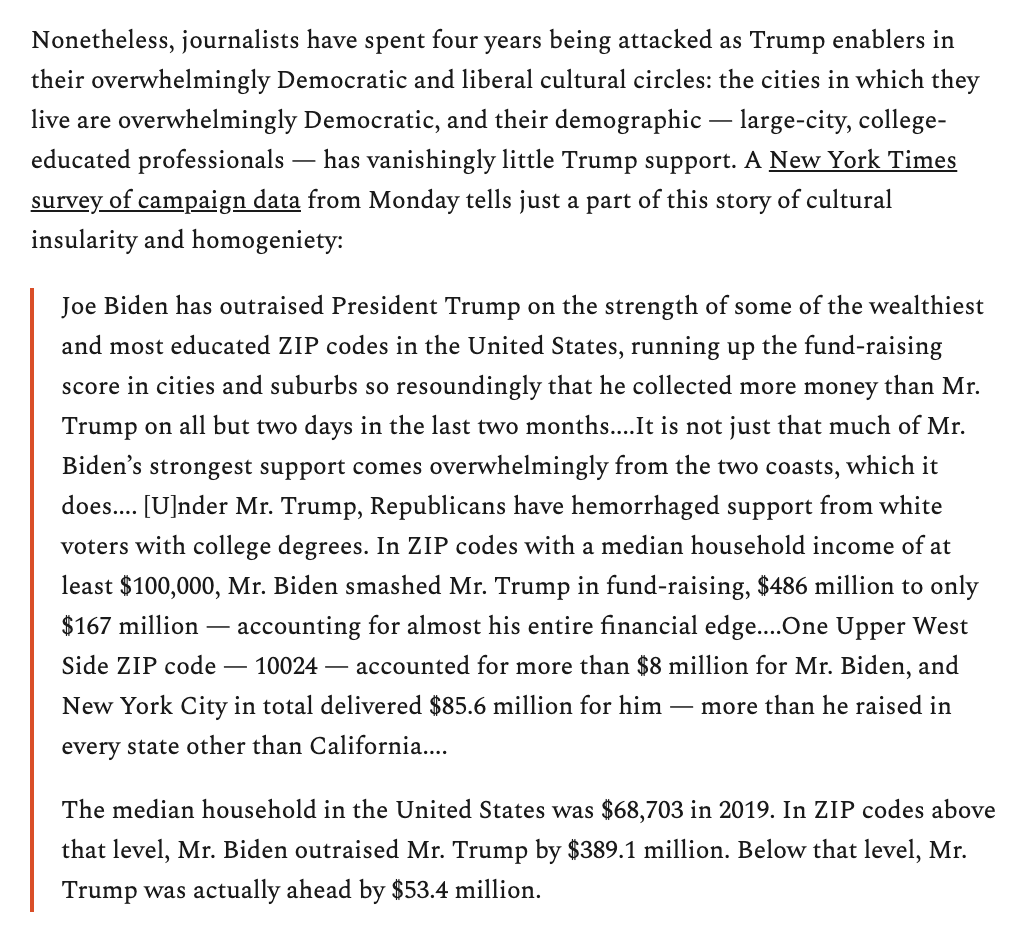 For the second time, Glenn is making false insinuations based off political preferences -- in part that bc educated people like Biden it must be corrupt.