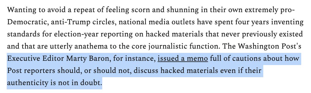 Glenn here attacks Marty Baron for writing up standards that are very similar to the standards journalists would use to test a source's credibility.