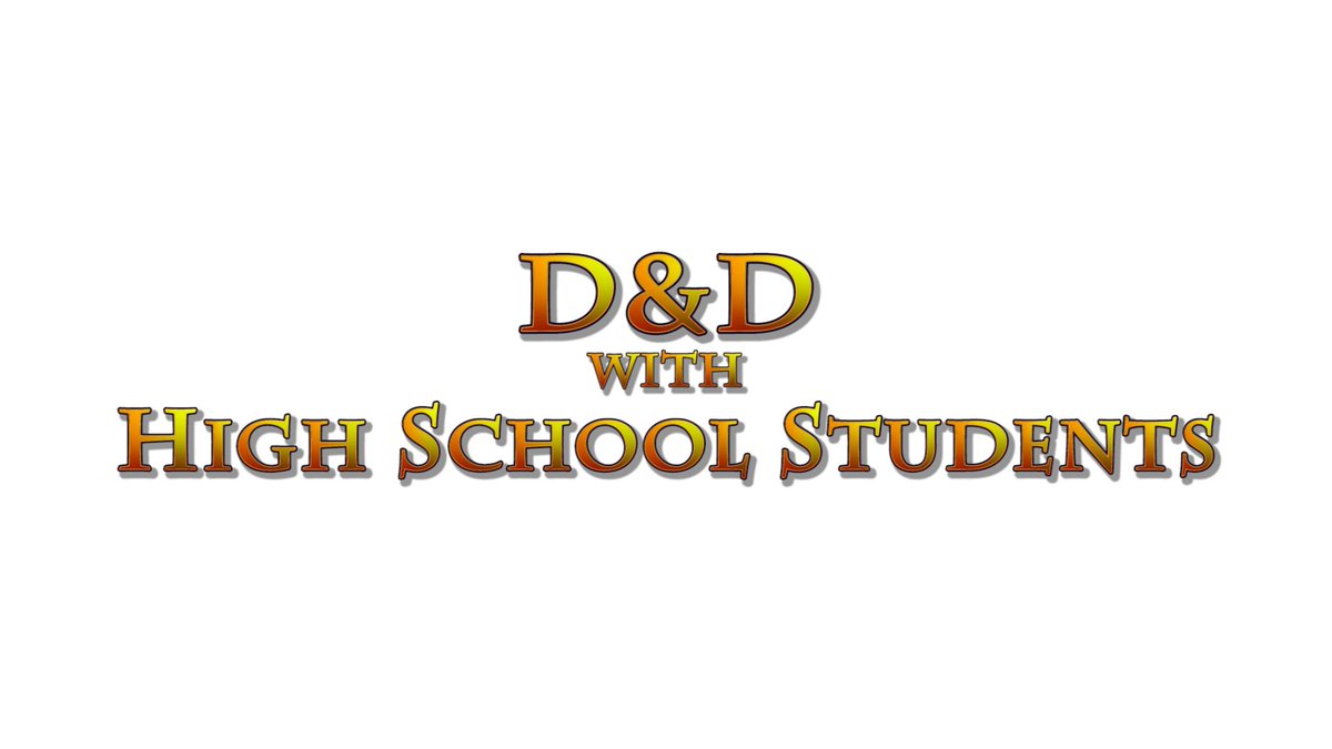 Need a new series to watch? Check out the complete series playlist for "D&D with High School Students".
https://t.co/gDrB3wMGrm
#dndwithhighschoolstudents #dnd #dungeonsanddragons #dnd5e #actualplay #ttrpg https://t.co/iQJkDgLVmy