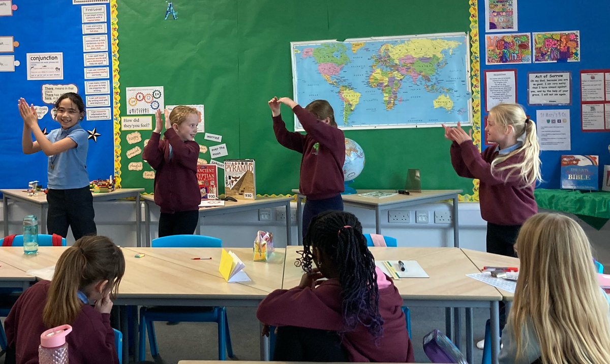 stmarysrcps's tweet photo. As it was raining outside, we adapted our PE lesson. So P4 worked together to create their own βJerusalemaβ dance challenge. Mrs Brolly was impressed with their moves. #adaptablechildren #movetotherhythm https://t.co/PstOfBqSLP