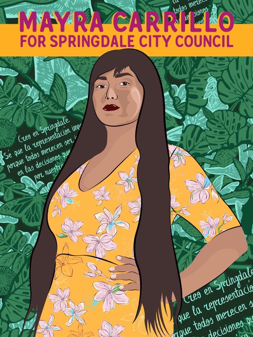 mayraforspring1's tweet photo. I want to remind you that early voting is still happening until Saturday October 31st. 
Thank you for your support!!  
#carrillo4springdale 
Me gustaría recordarles que el último día para la votación anticipada es el sábado 31 de octubre. Gracias por su apoyo!!
Artist @cheanieku https://t.co/WHHkkC7xcF