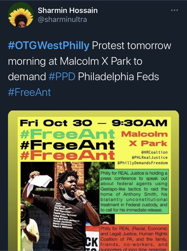 *relevant* #PhiladelphiaDemonstration planned for tomorrow morning at Malcolm X Park.