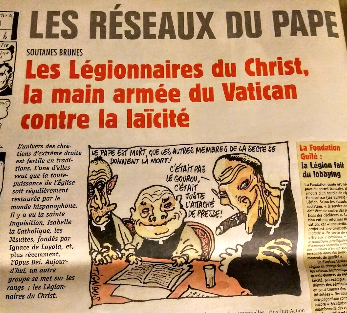 Avec les caricatures du pape Jean-Paul II, Charlie Hebdo était légitime. Le journal se foutait des dogmes et des autorités religieuses : ça doit rester possible, toujours.Ne nous en prenons jamais aux croyants mais à leurs chefs. Ni dieu ni maître.Vive la liberté, merde !