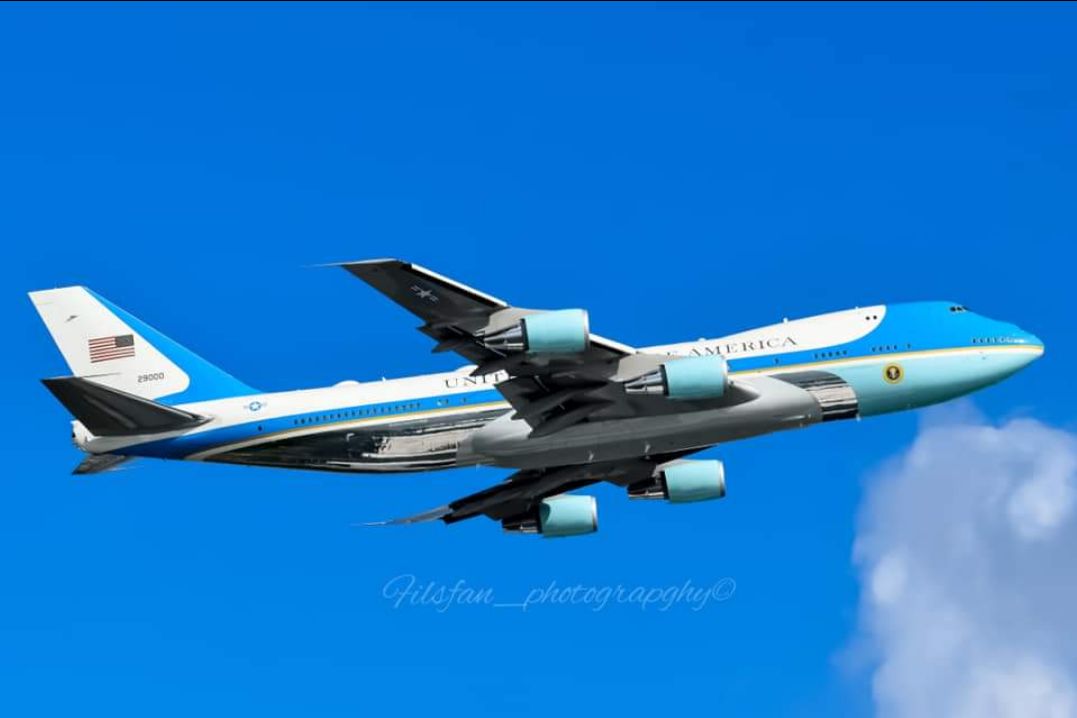 filsfan's tweet photo. @realDonaldTrump my son was so happy to see #AirForceOne today in Tampa. Here are some of his pictures. #MAGA  #POTUS https://t.co/PnzqfuAkY9