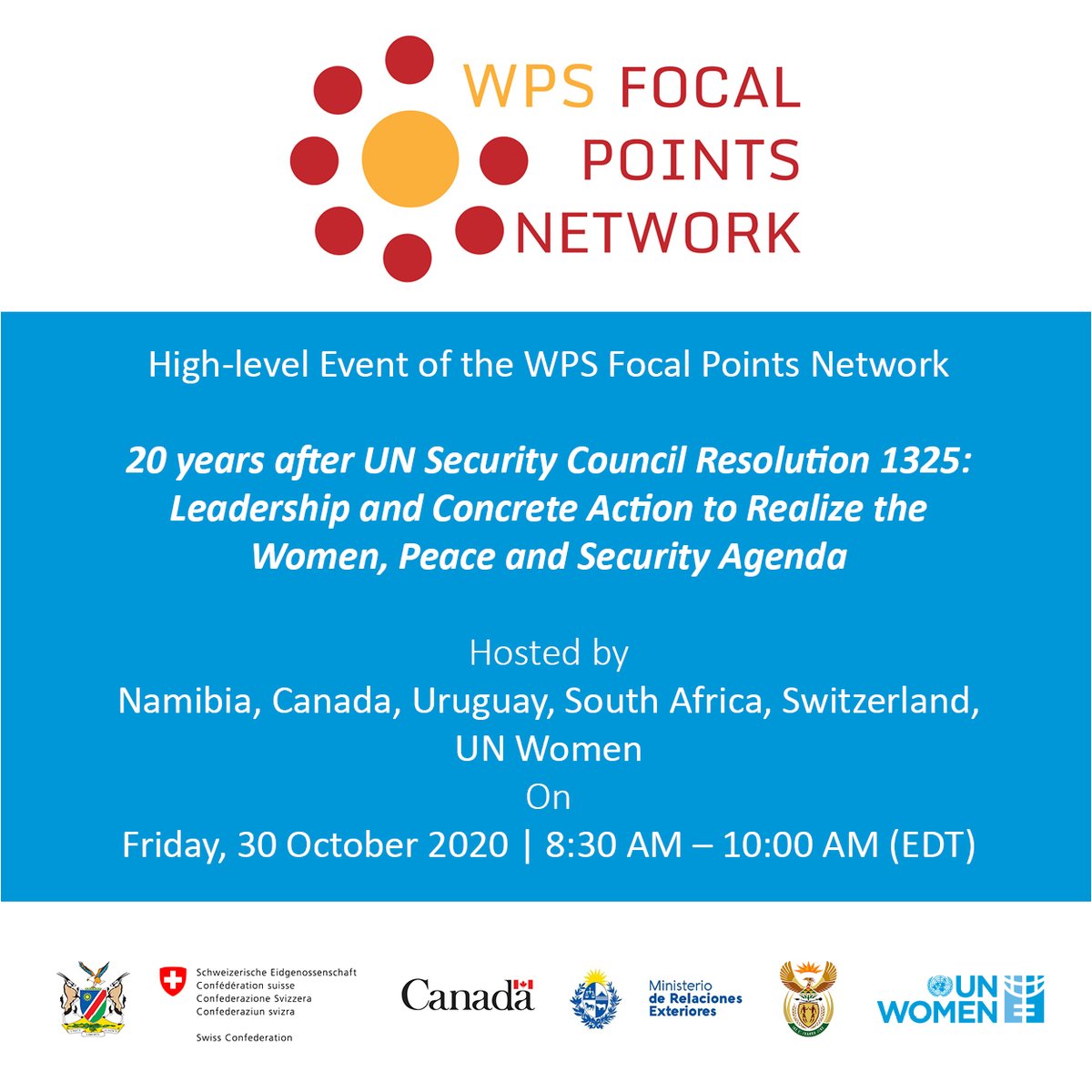 We are looking forward to tomorrow's @WPSFocalPoints event to commemorate 20 years of the women, peace and security agenda.

It will be a highly interactive discussion between senior political leaders, policy practitioners and women peacebuilders.

#WPSin2020 #WomenPeacePower