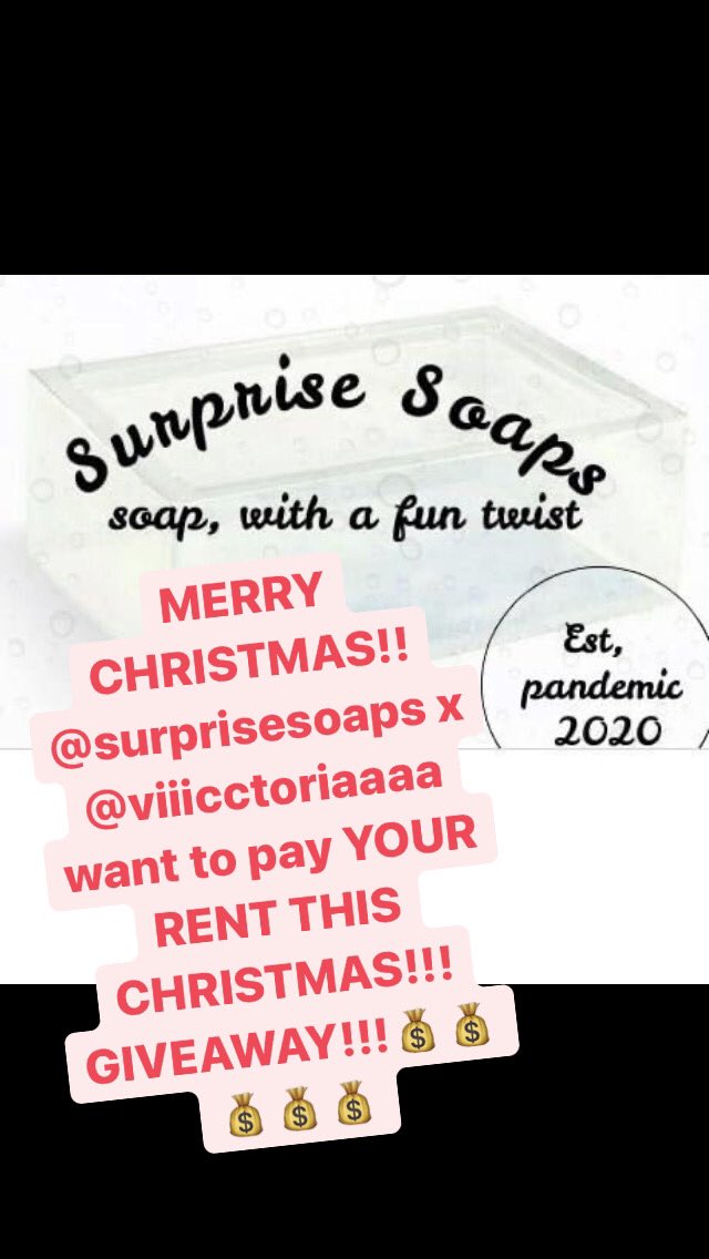 learnmorecrypto's tweet image. ‼️💰 RENT G I V E A W A Y ‼️💰
($1000 CASH GIVEAWAY)
POSTING LINKS TO ALL TASKS BELOW AND FULL LIST OF RULES!!! 
TO ENTER:
1. FOLLOW @surprisesoaps on Twitter and RT their pinned tweet
2. LIKE them on Facebook and SHARE their fb pinned post
3. Follow them on IG 
4. RT THIS TWEET