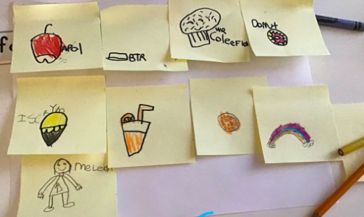 Holmes Kinders worked hard this week to make their alphabet chart even better.... although cauliflower is a questionable choice! #Holmeshawks #Oakpark97