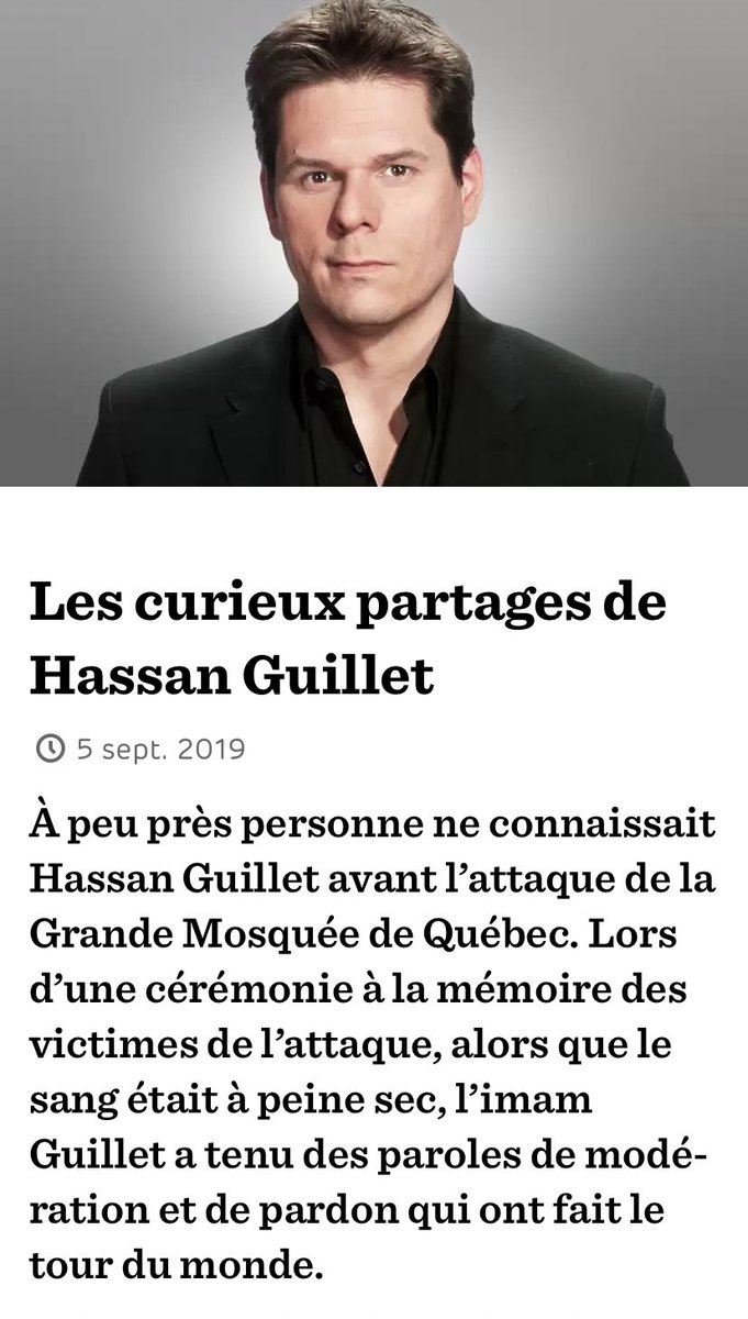 9/Et ce n’est pas tout, puisqu’ils seraient derrière la candidature controversée de Hassan Guillet ! Seraient très impliqués dans le combat contre la Loi 21 et auraient même tenter d’imposer une loi contre le blasphème sous le  @LiberalQuebec.