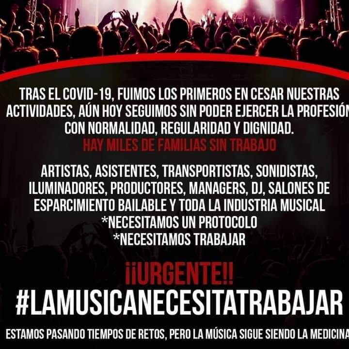 SanGuzman47's tweet photo. #LaMúsicaNecesitaTrabajar @Kicillofok  @mauroszeta  @JonatanViale @edufeiok @cronica @JoyaDiscoOK https://t.co/xE2W5w0XBe