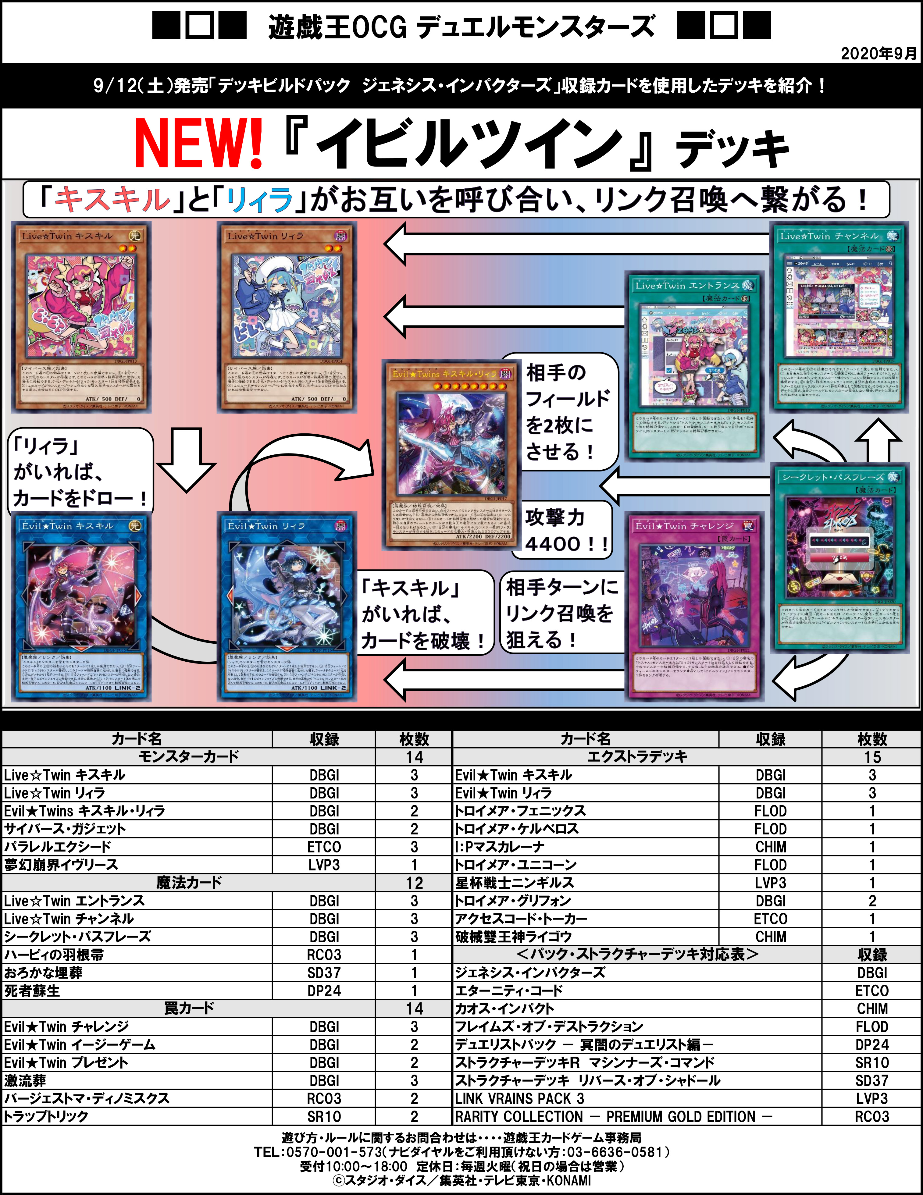 遊戯王 デッキパーツ イビルツイン デッキレシピ集 遊戯王