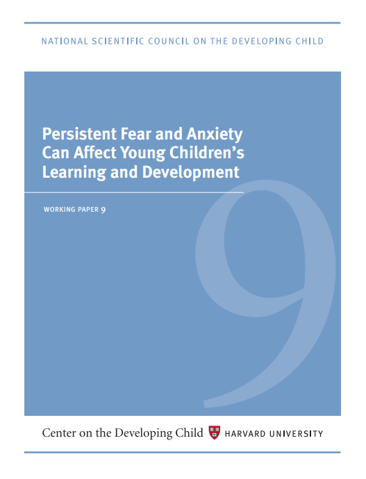 Thread from April 2, 2020."Science shows that early exposure to circumstances that produce persistent  #fear and chronic  #anxiety can have lifelong consequences by disrupting the developing architecture of the brain." [National Scientific Council on the Developing Child, 2010]