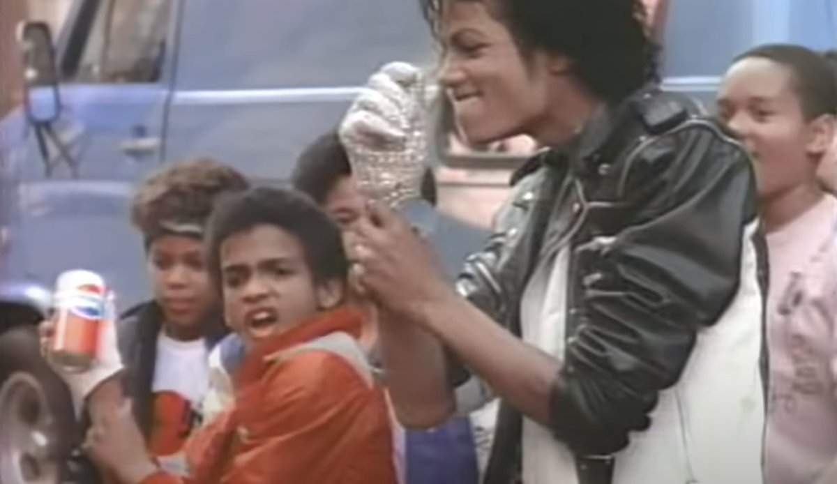4. 1984: Michael Jackson + PepsiMaybe the height of  @pepsi marketing. The drink alternative for the next genThey used Billie Jean with Pepsi-themed lyrics, and a perfectly-timed appearance by MJ at the 40-sec mark (I get goosebumps every time)... is that Carlton?