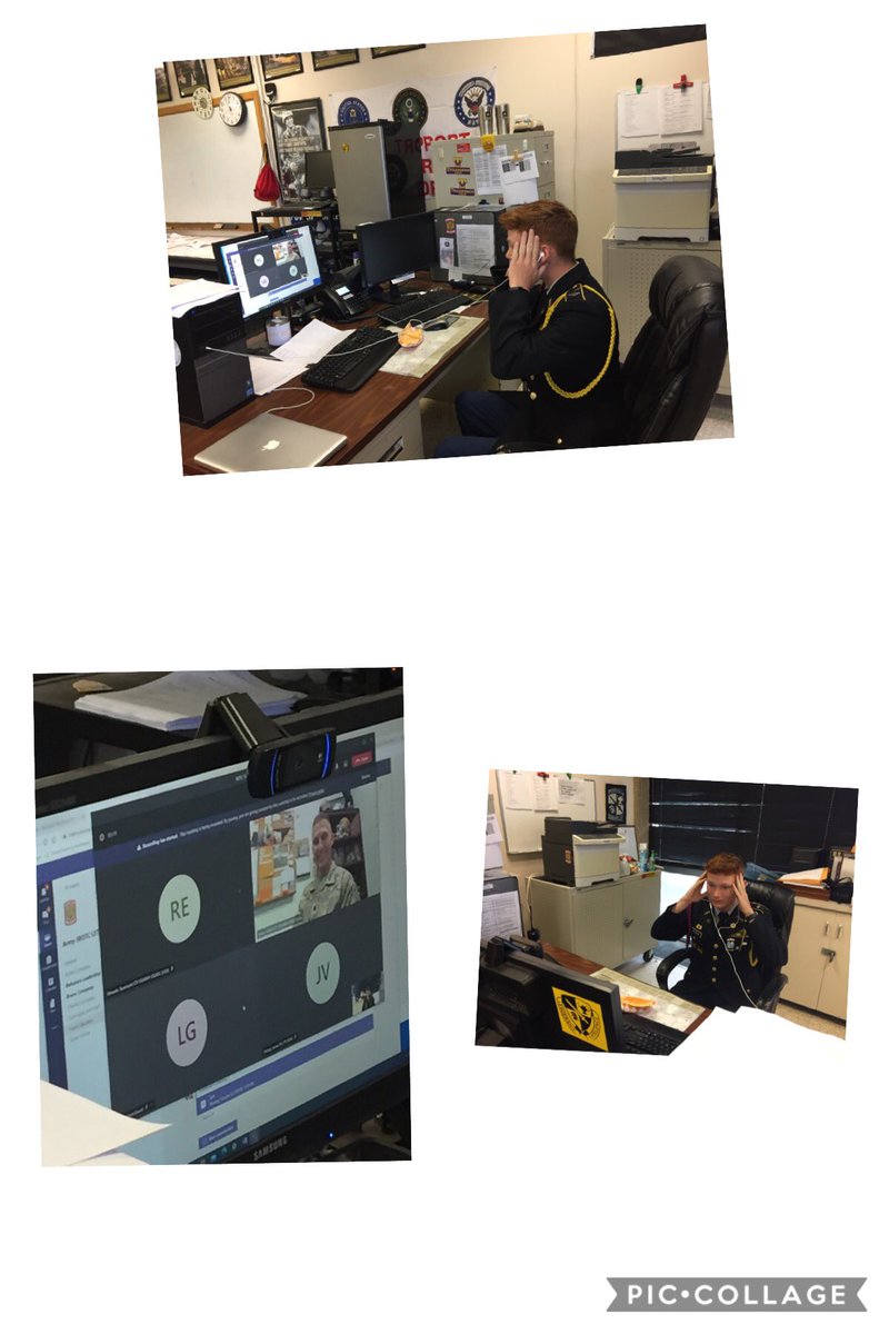 UT Army ROTC Professor of Military Science LTC Justin Howe surprises Avery via Microsoft Team video chat with the announcement of winning a 4 year scholarship