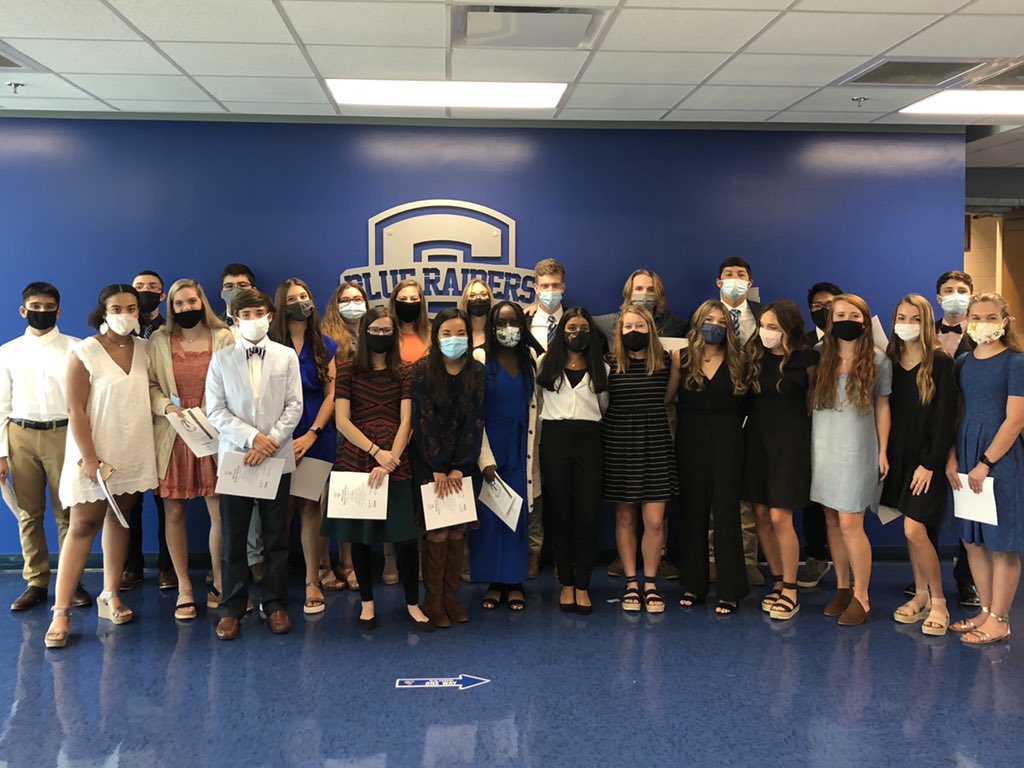 RaidersNHS's tweet photo. Congratulations to our 26 new NHS members inducted tonight! We are so proud of you. Excellent job to our NHS officers and speakers for leading the ceremony. Go Raiders!!! 💙📚💙 https://t.co/kV8jUWvcnD