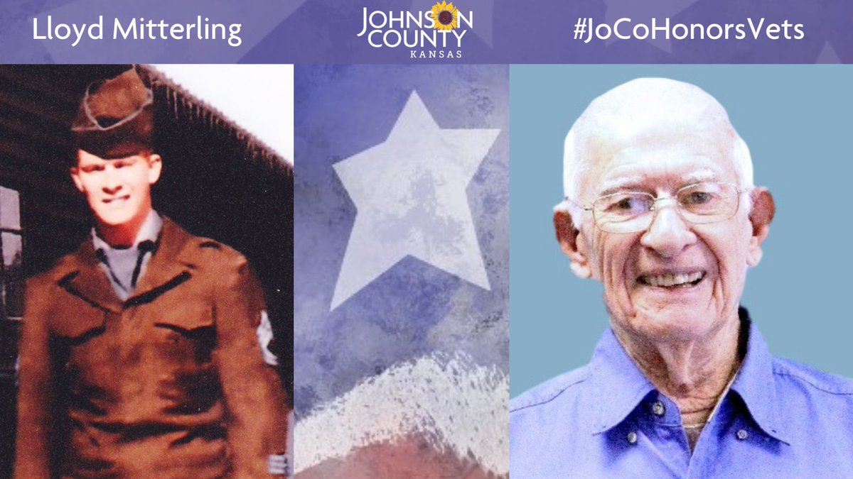 Meet Lloyd Mitterling who resides in Overland Park ( @opcares). He is a World War II veteran who served in the  @USArmy. Visit his profile to learn about a highlight of an experience or memory from WWII:  https://www.jocogov.org/dept/county-managers-office/blog/lloyd-mitterling  #JoCoHonorsVets 