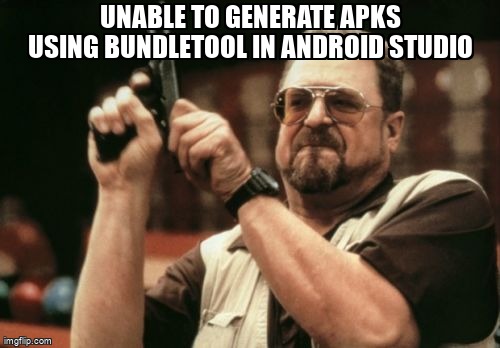 overflow_meme's tweet image. Unable to generate APKs using bundletool in Android Studio stackoverflow.com/questions/5298… #apk #androidstudio #androidappbundle #android