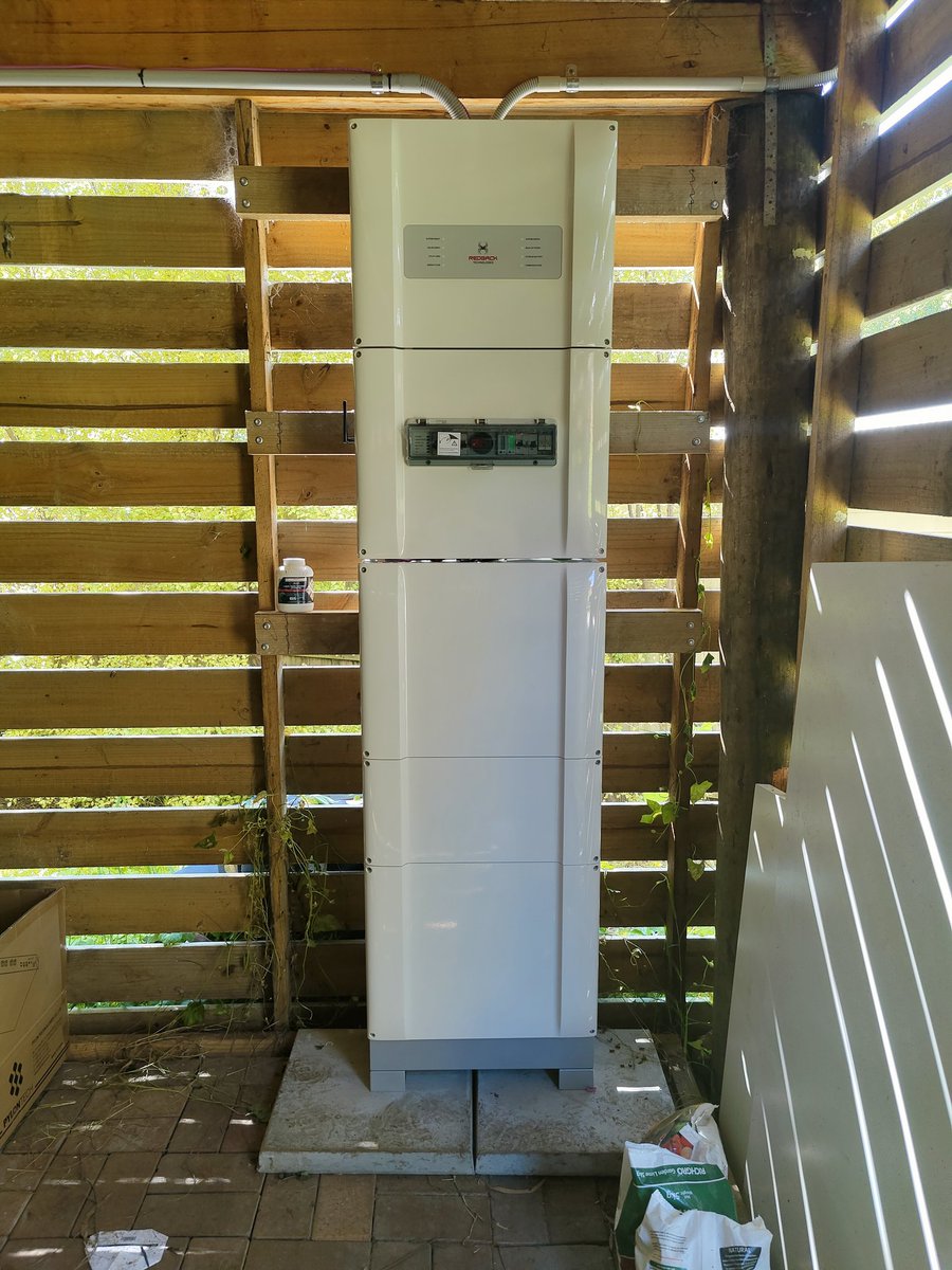 Super excited to learn that our clever <a href="/redbacktech/">Redback Technologies</a> battery will still enable our solar panels to produce energy during an outage! Even closer to off-grid possibilities than I expected! Thanks to <a href="/ekoenergyaus/">Eko Energy</a> for this package - delighted!