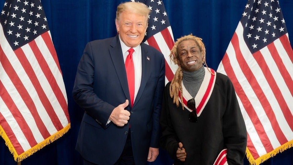 thehill's tweet photo. Lil Wayne meets with President Trump, praises his "platinum plan" for Black Americans https://t.co/7UJaNtCO4c https://t.co/opQd6b9bOh