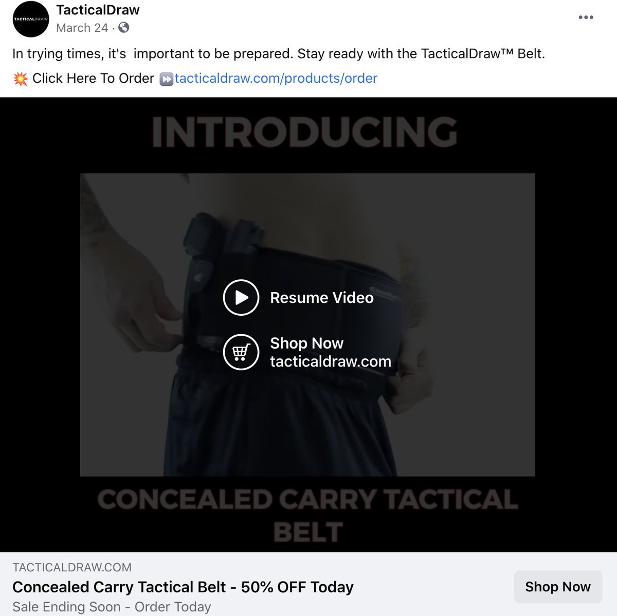 This product is pretty in line with the emotions we noticed many people in the world are feeling currently AND it fits right in with the massive increase in gun sales this year. The video plays to the fear of loss. People fear losing their life, belongings and loved ones.