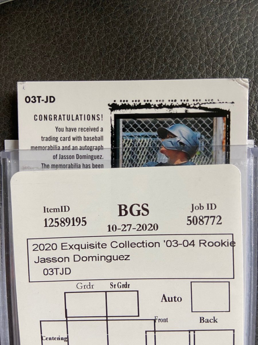 I received the card back today via FedEx with a post-it note with chicken-scratch saying "Questionable Patch". Card was packaged horribly, literally hanging out of a sleeve, and both top corners were dinged up, and one of them had pen markings presumably from the grader.