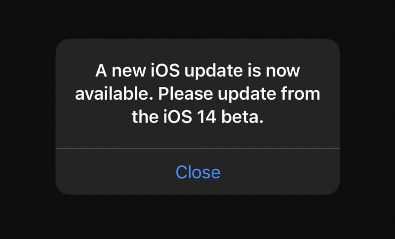 MacRumors's tweet photo. ‘A New iOS Update is Now Available’ Popping Up Repeatedly in iOS 14 Beta https://t.co/mLNBkk29Mf by @arnoldkim https://t.co/FQ93rzBbuo