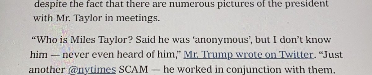 Favorite thing Trump ever said.“He said he was anonymous but I’ve never heard of him.”