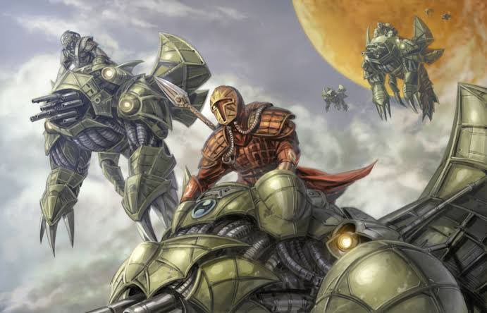 (6) Under Mandalore the Ultimate, Mandalorian clans opened to outside species. They incorporated their technology into Mandalorian armor. These Crusaders wore armor with better protection from blasters, as well as incorporating pressure suits for space/high altitude combat. 