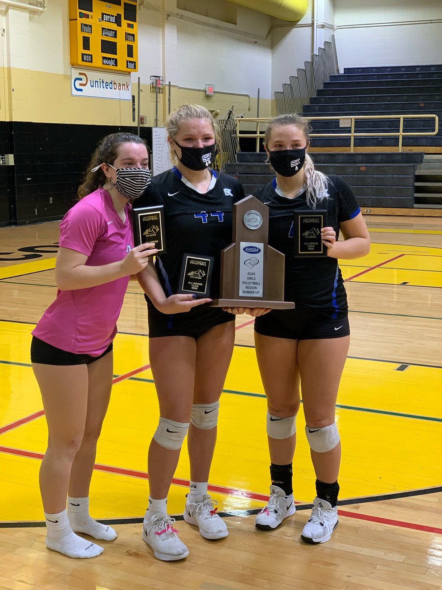 SkhsVolleyball's tweet photo. Congratulations to season kill leader Ella Murray, 4 year varsity player Abby Lachmann, and 5 year varsity player Beka Sergent for Regional All Tournament honors. 3 amazing seniors right there! https://t.co/jlVT26HBfj