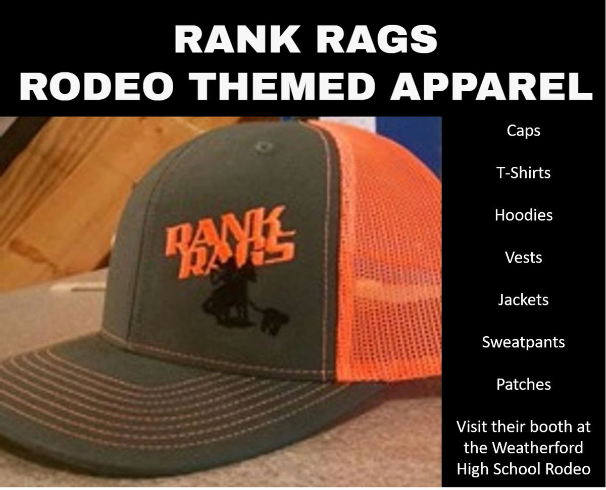 wfordrodeoteam's tweet photo. Come on out to the Weatherford High School Rodeo October 30 and 31. We’ll have two great vendor booths and a silent auction! https://t.co/zr9dirFv3Z